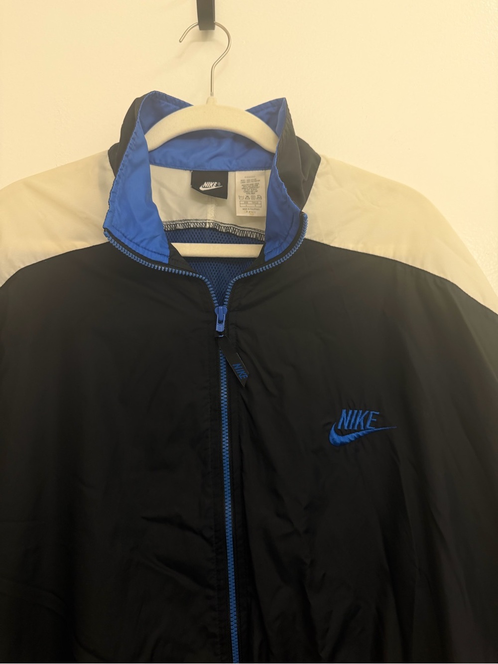 Nike Black, Royal Blue & Cream Windbreaker Jacket